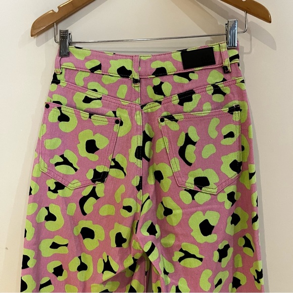 Heyley elsaesser x Simons animals print, pink, green and black pants folk fit - Picture 5 of 5
